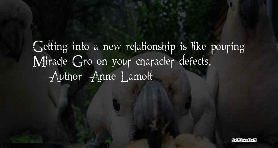 Anne Lamott Quotes: Getting Into A New Relationship Is Like Pouring Miracle-gro On Your Character Defects.