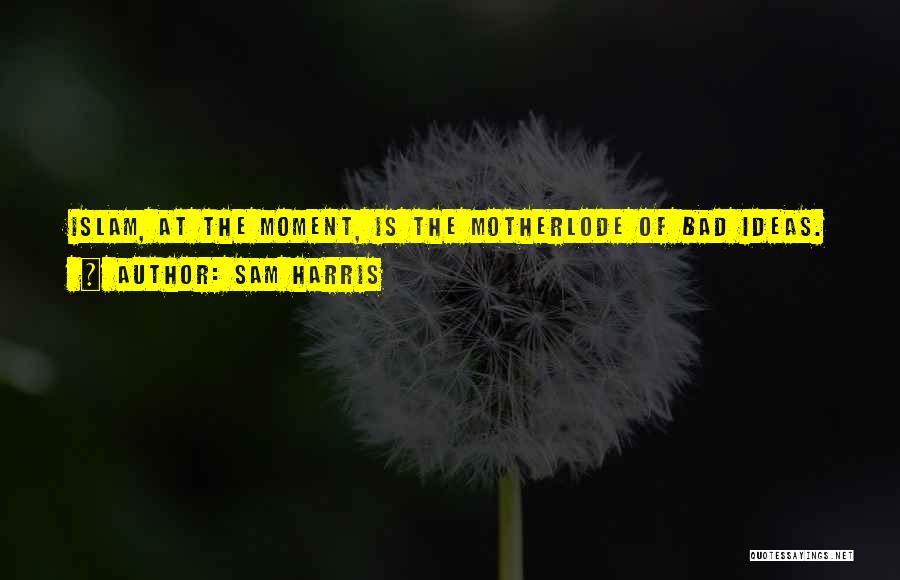 Sam Harris Quotes: Islam, At The Moment, Is The Motherlode Of Bad Ideas.