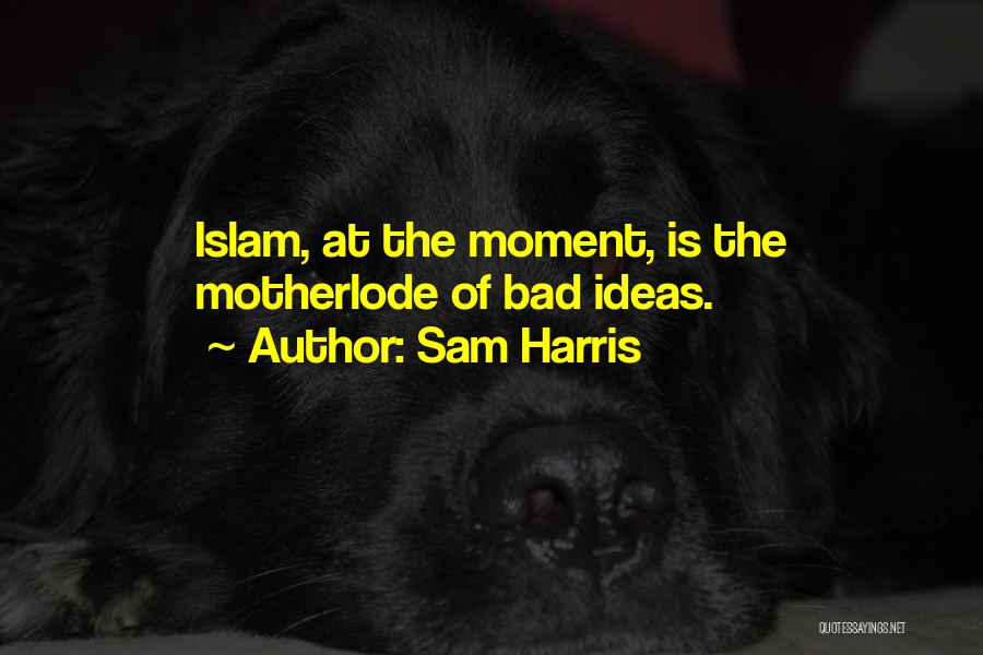 Sam Harris Quotes: Islam, At The Moment, Is The Motherlode Of Bad Ideas.