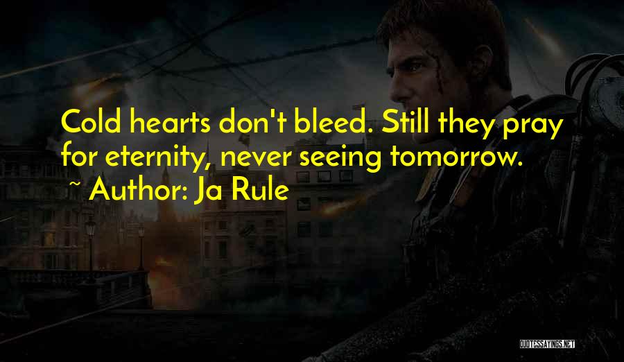 Ja Rule Quotes: Cold Hearts Don't Bleed. Still They Pray For Eternity, Never Seeing Tomorrow.