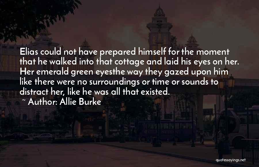 Allie Burke Quotes: Elias Could Not Have Prepared Himself For The Moment That He Walked Into That Cottage And Laid His Eyes On