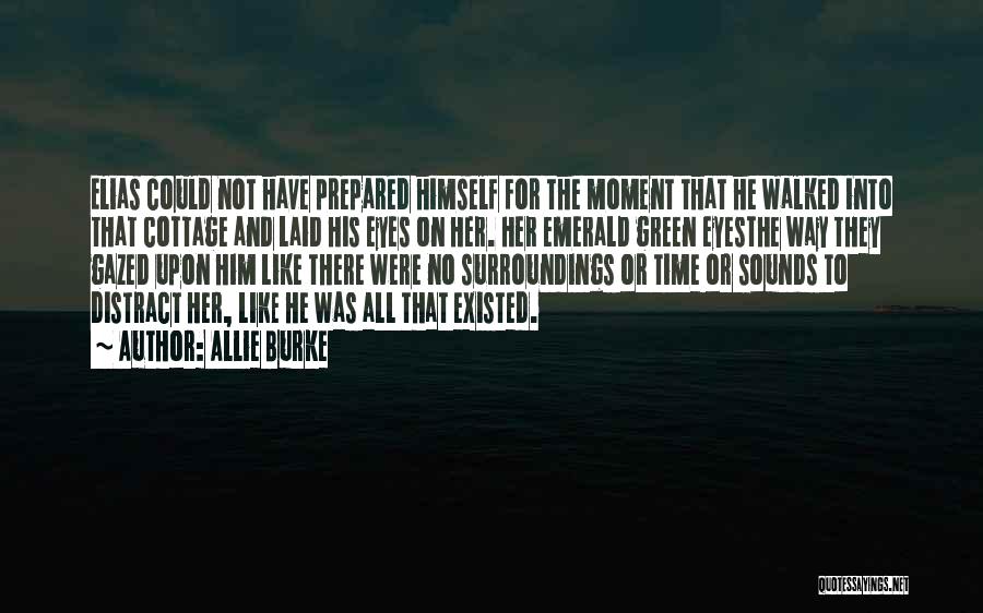 Allie Burke Quotes: Elias Could Not Have Prepared Himself For The Moment That He Walked Into That Cottage And Laid His Eyes On