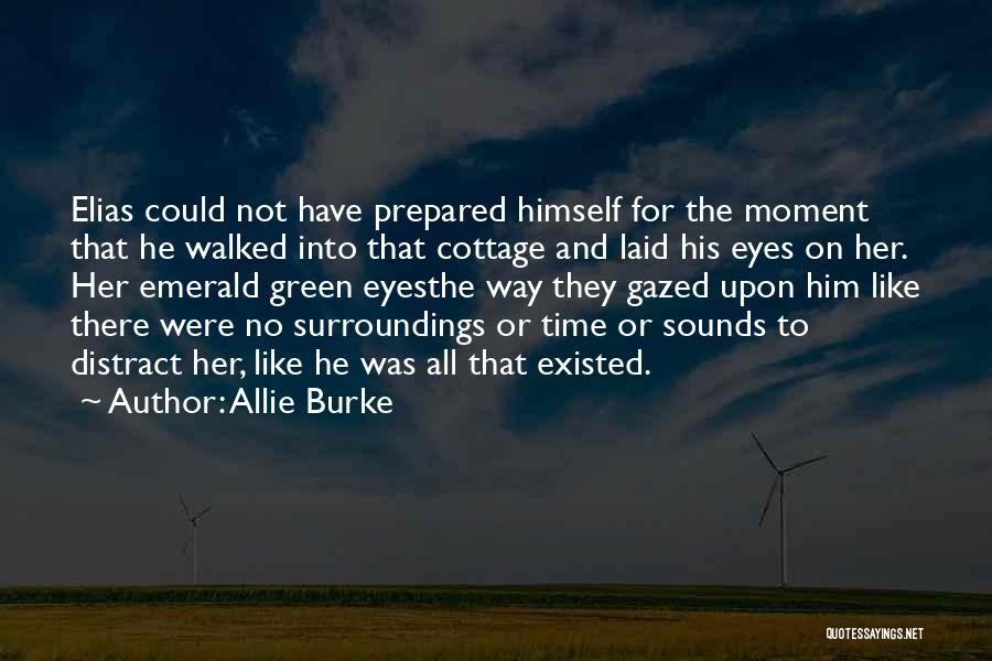 Allie Burke Quotes: Elias Could Not Have Prepared Himself For The Moment That He Walked Into That Cottage And Laid His Eyes On