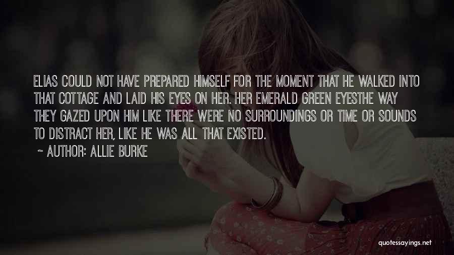 Allie Burke Quotes: Elias Could Not Have Prepared Himself For The Moment That He Walked Into That Cottage And Laid His Eyes On