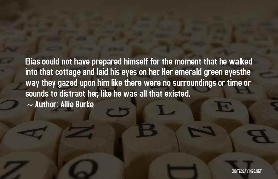 Allie Burke Quotes: Elias Could Not Have Prepared Himself For The Moment That He Walked Into That Cottage And Laid His Eyes On