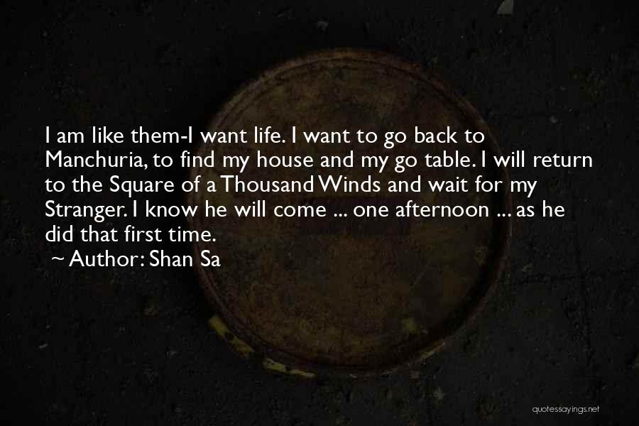 Shan Sa Quotes: I Am Like Them-i Want Life. I Want To Go Back To Manchuria, To Find My House And My Go