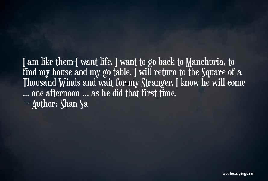 Shan Sa Quotes: I Am Like Them-i Want Life. I Want To Go Back To Manchuria, To Find My House And My Go