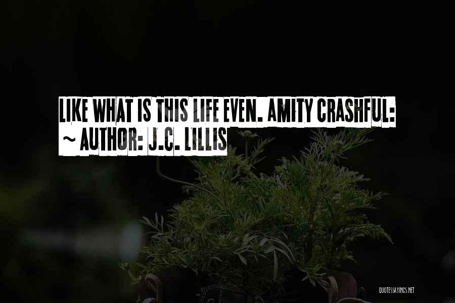 J.C. Lillis Quotes: Like What Is This Life Even. Amity Crashful: