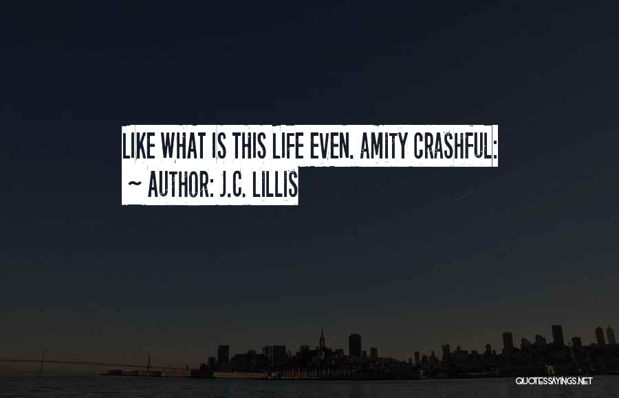 J.C. Lillis Quotes: Like What Is This Life Even. Amity Crashful: