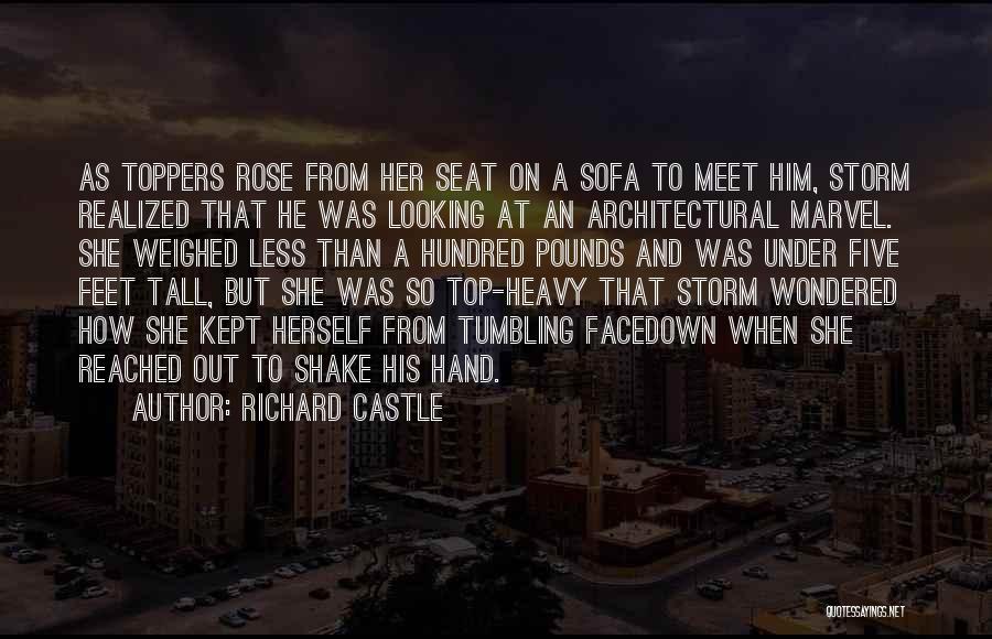 Richard Castle Quotes: As Toppers Rose From Her Seat On A Sofa To Meet Him, Storm Realized That He Was Looking At An