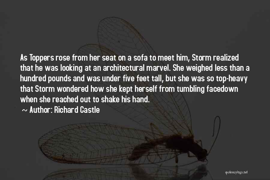 Richard Castle Quotes: As Toppers Rose From Her Seat On A Sofa To Meet Him, Storm Realized That He Was Looking At An