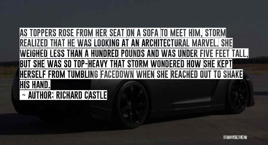 Richard Castle Quotes: As Toppers Rose From Her Seat On A Sofa To Meet Him, Storm Realized That He Was Looking At An