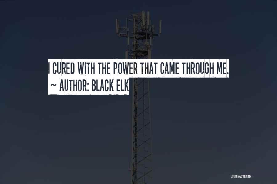 Black Elk Quotes: I Cured With The Power That Came Through Me.