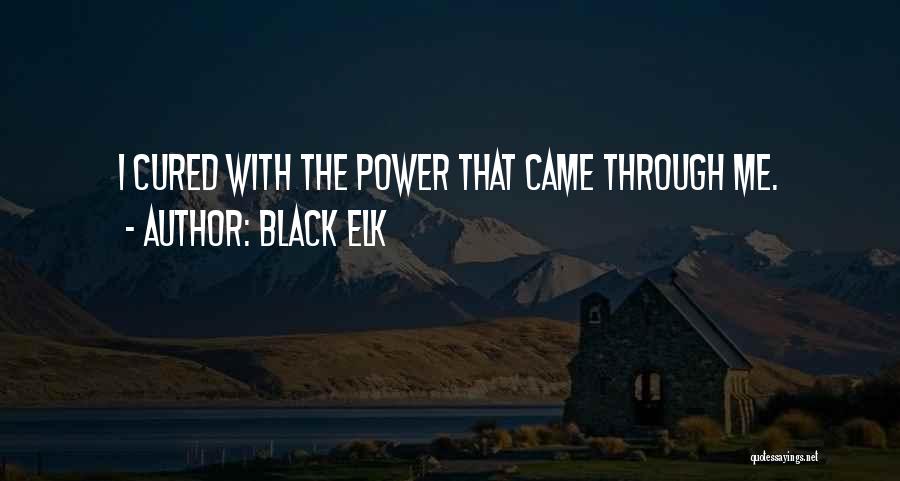 Black Elk Quotes: I Cured With The Power That Came Through Me.