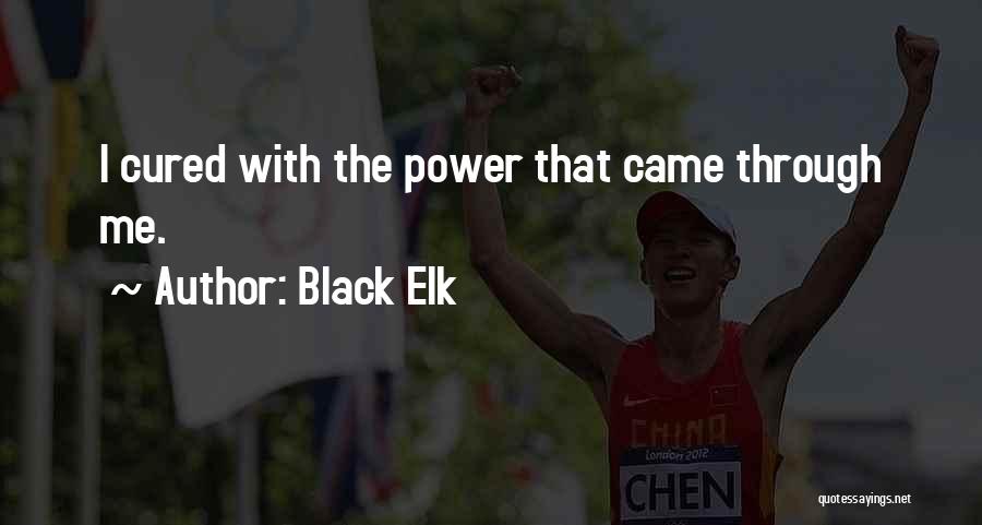 Black Elk Quotes: I Cured With The Power That Came Through Me.
