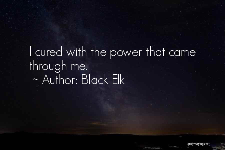 Black Elk Quotes: I Cured With The Power That Came Through Me.