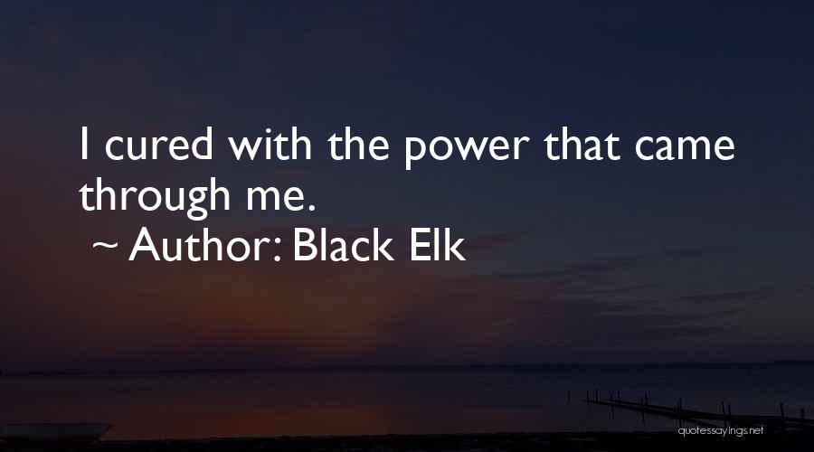 Black Elk Quotes: I Cured With The Power That Came Through Me.