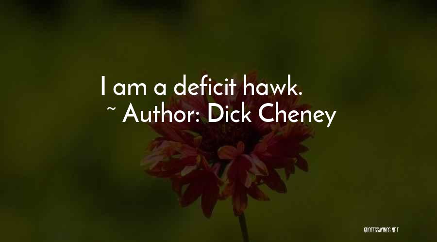 Dick Cheney Quotes: I Am A Deficit Hawk.
