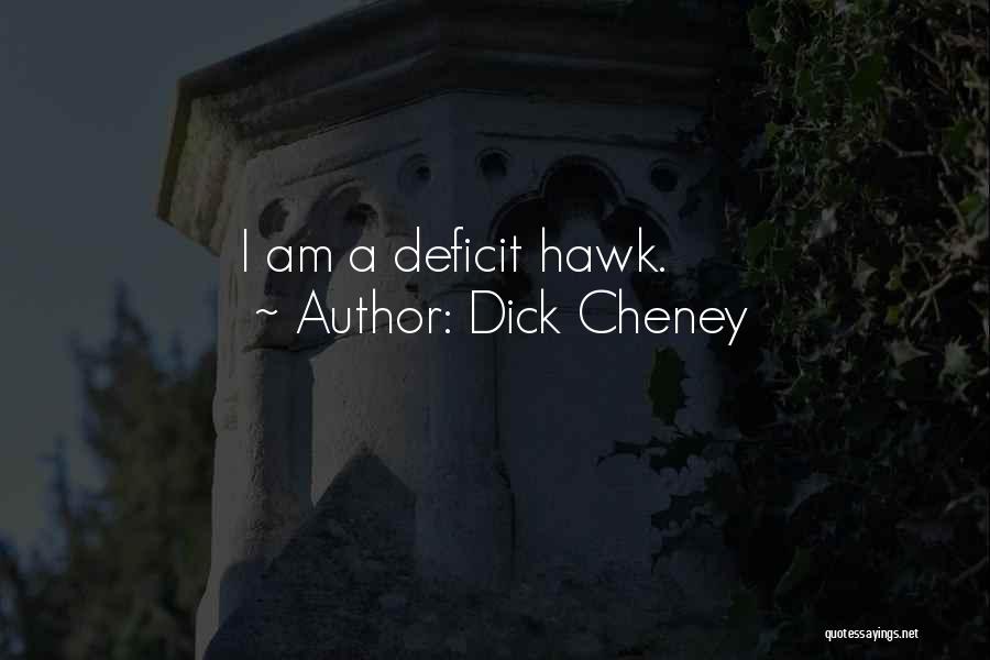 Dick Cheney Quotes: I Am A Deficit Hawk.