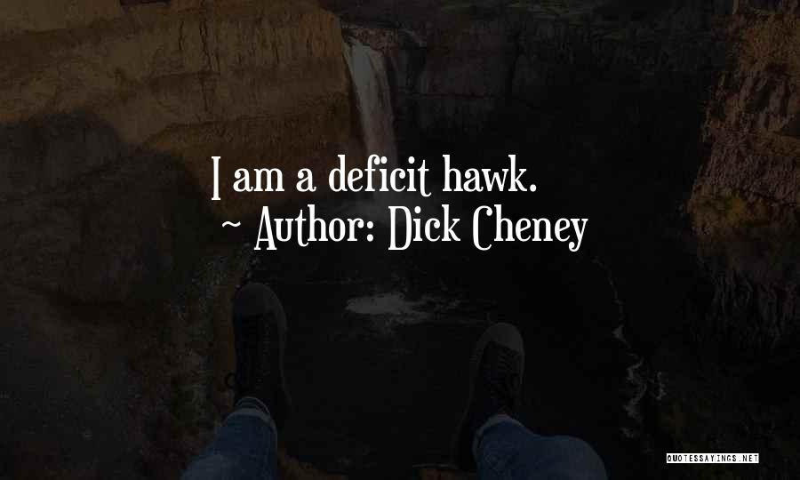 Dick Cheney Quotes: I Am A Deficit Hawk.