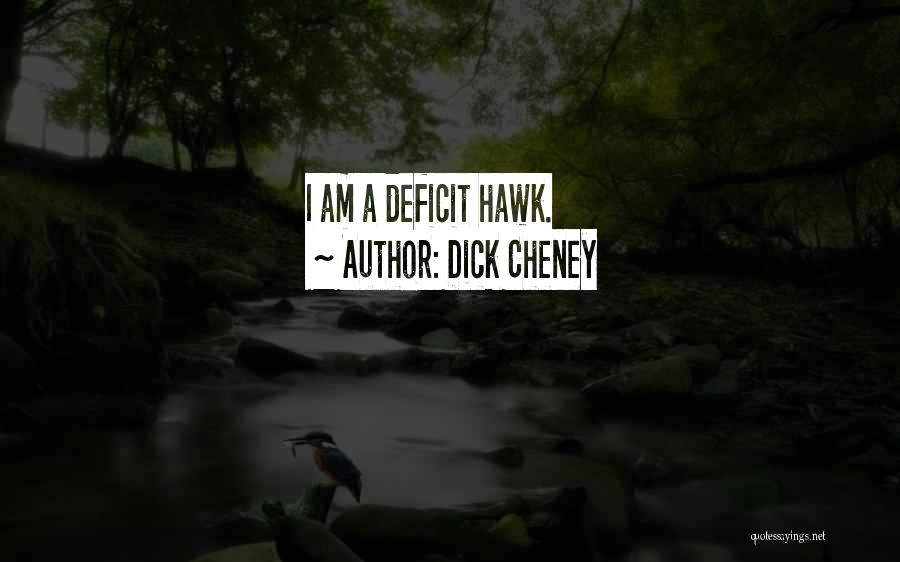 Dick Cheney Quotes: I Am A Deficit Hawk.