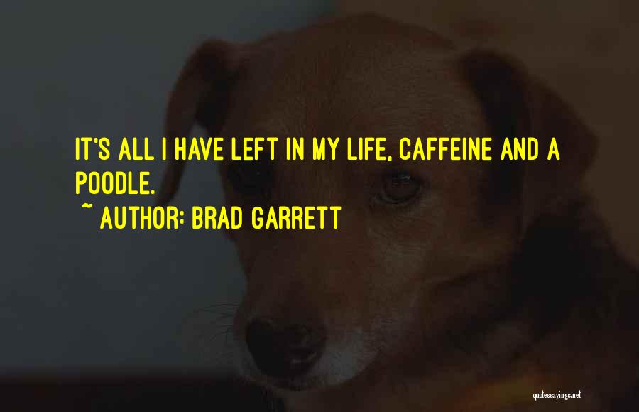 Brad Garrett Quotes: It's All I Have Left In My Life, Caffeine And A Poodle.