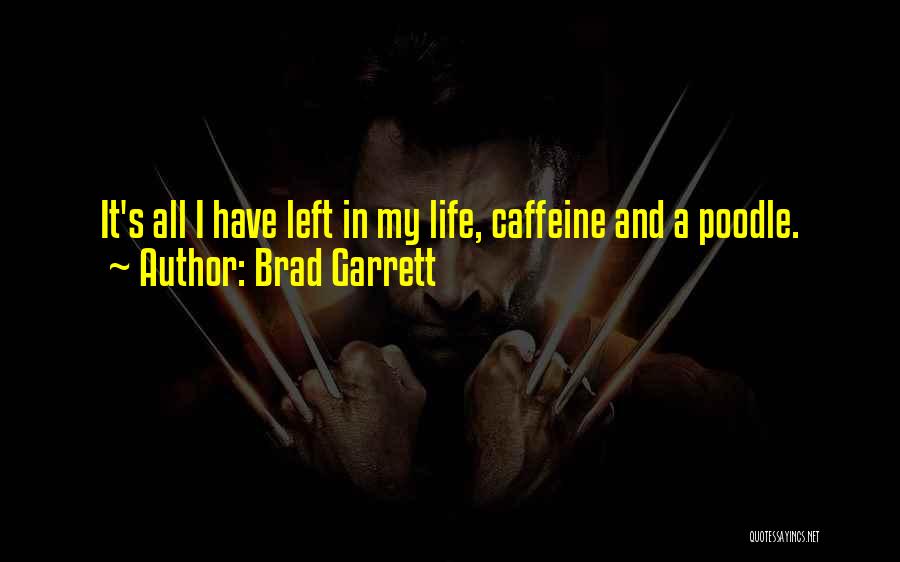 Brad Garrett Quotes: It's All I Have Left In My Life, Caffeine And A Poodle.