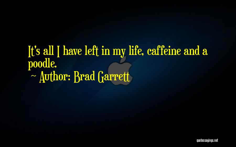 Brad Garrett Quotes: It's All I Have Left In My Life, Caffeine And A Poodle.