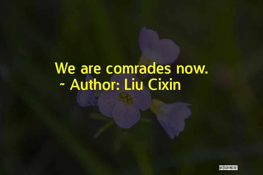 Liu Cixin Quotes: We Are Comrades Now.