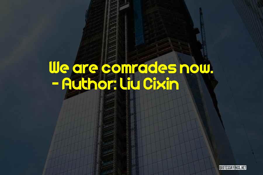 Liu Cixin Quotes: We Are Comrades Now.
