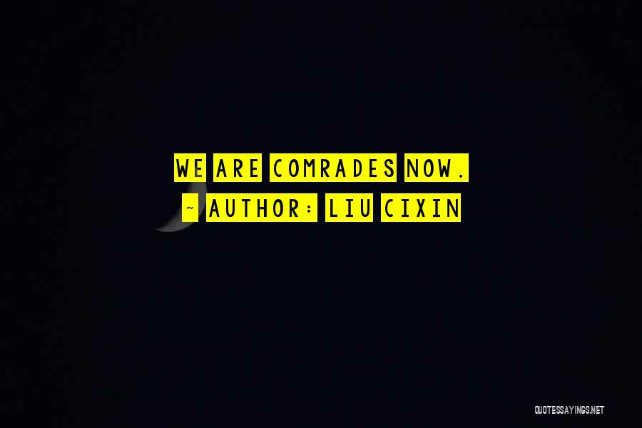 Liu Cixin Quotes: We Are Comrades Now.