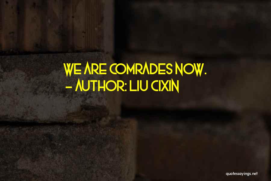 Liu Cixin Quotes: We Are Comrades Now.