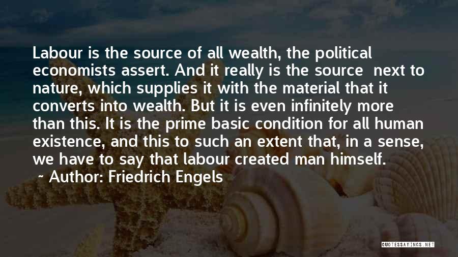Friedrich Engels Quotes: Labour Is The Source Of All Wealth, The Political Economists Assert. And It Really Is The Source Next To Nature,