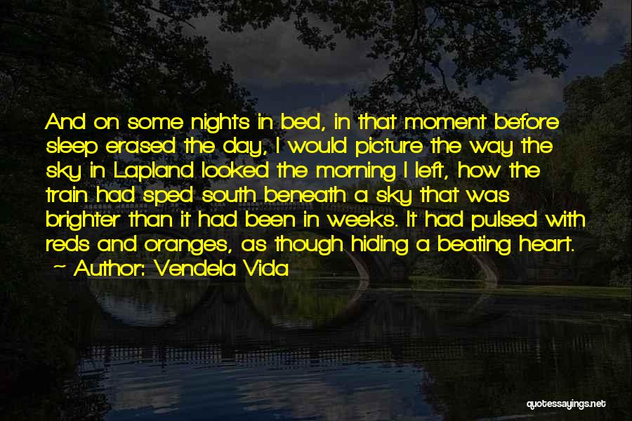 Vendela Vida Quotes: And On Some Nights In Bed, In That Moment Before Sleep Erased The Day, I Would Picture The Way The