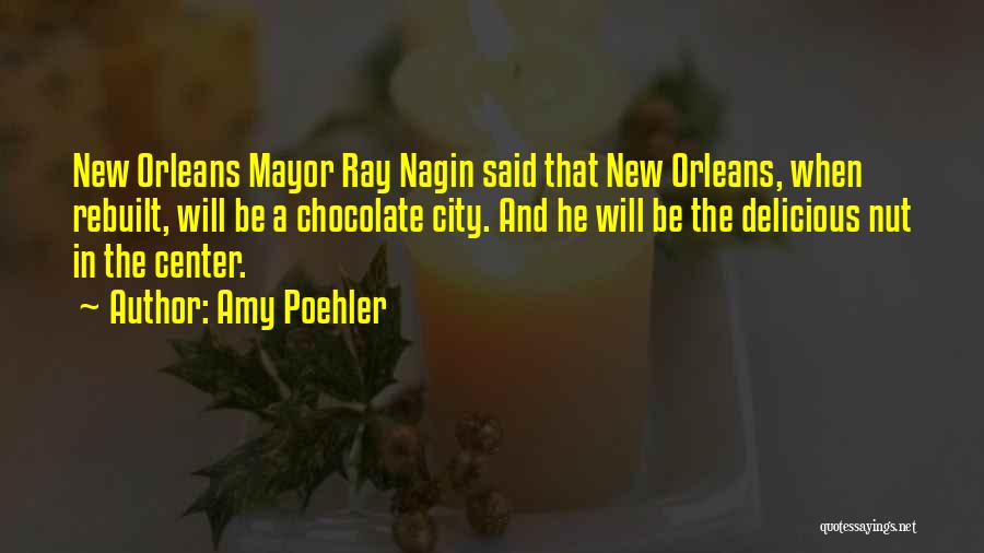 Amy Poehler Quotes: New Orleans Mayor Ray Nagin Said That New Orleans, When Rebuilt, Will Be A Chocolate City. And He Will Be