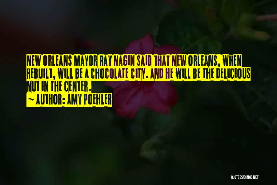 Amy Poehler Quotes: New Orleans Mayor Ray Nagin Said That New Orleans, When Rebuilt, Will Be A Chocolate City. And He Will Be