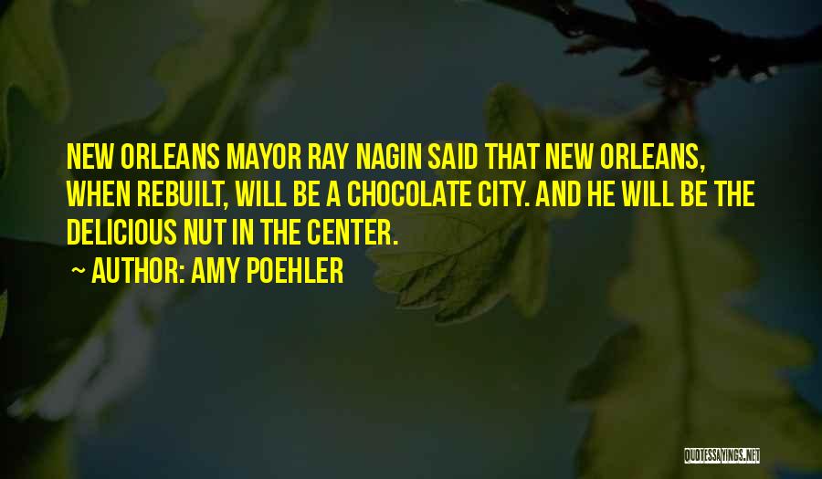 Amy Poehler Quotes: New Orleans Mayor Ray Nagin Said That New Orleans, When Rebuilt, Will Be A Chocolate City. And He Will Be