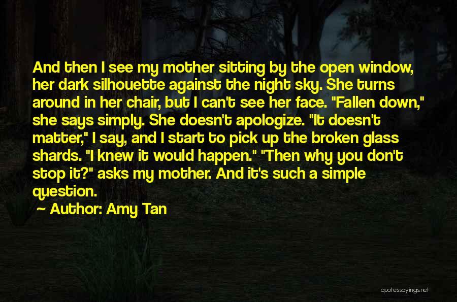 Amy Tan Quotes: And Then I See My Mother Sitting By The Open Window, Her Dark Silhouette Against The Night Sky. She Turns