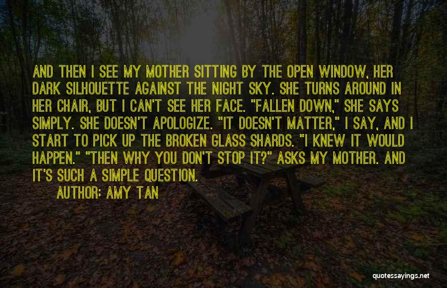 Amy Tan Quotes: And Then I See My Mother Sitting By The Open Window, Her Dark Silhouette Against The Night Sky. She Turns