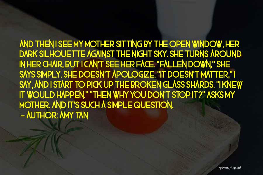 Amy Tan Quotes: And Then I See My Mother Sitting By The Open Window, Her Dark Silhouette Against The Night Sky. She Turns