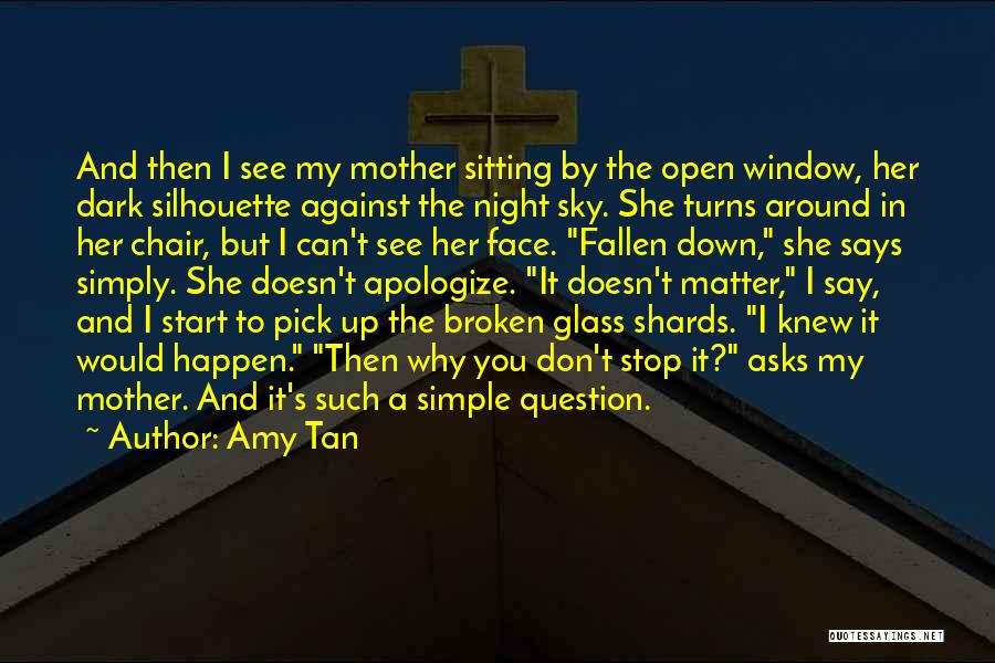 Amy Tan Quotes: And Then I See My Mother Sitting By The Open Window, Her Dark Silhouette Against The Night Sky. She Turns