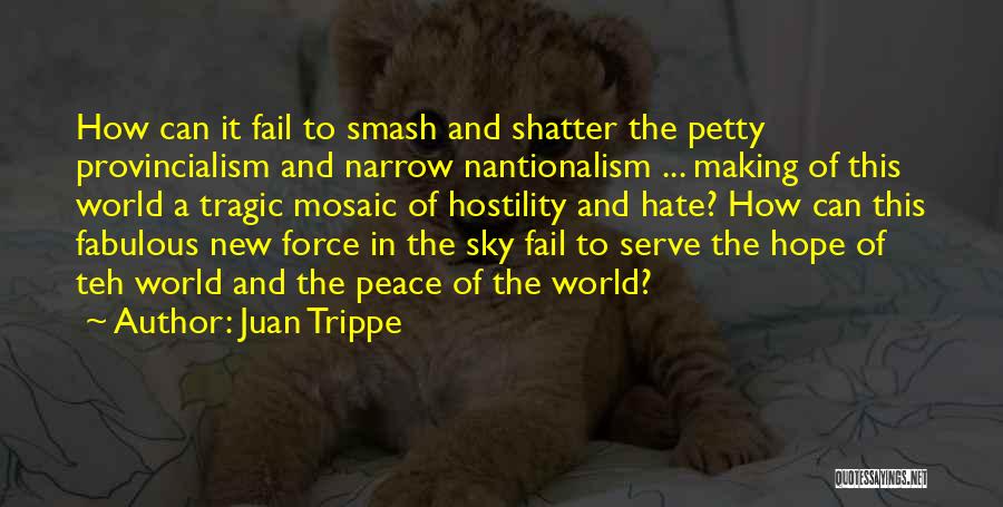 Juan Trippe Quotes: How Can It Fail To Smash And Shatter The Petty Provincialism And Narrow Nantionalism ... Making Of This World A