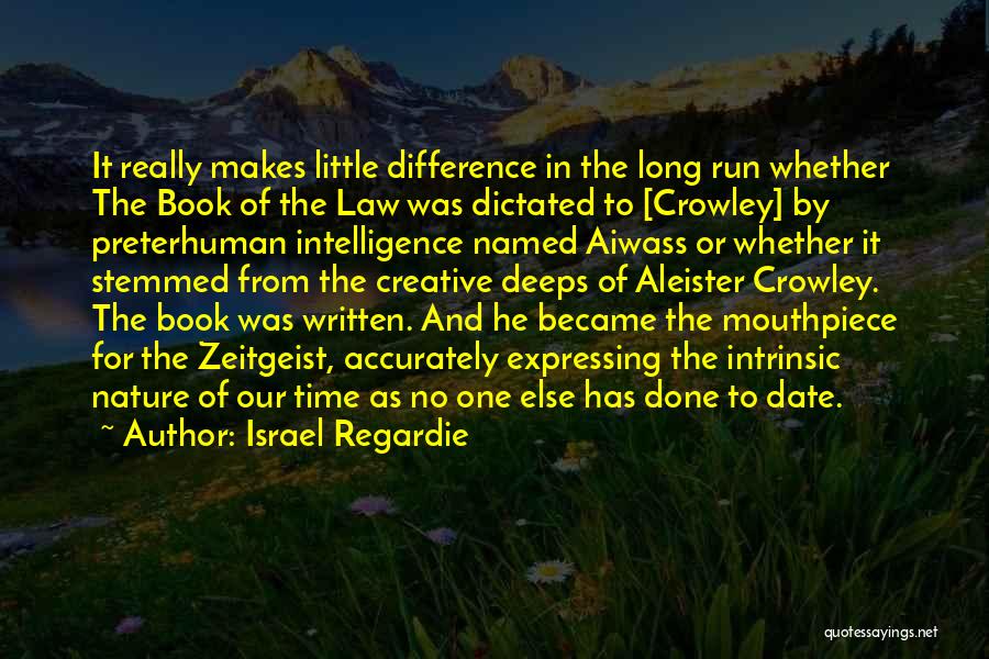 Israel Regardie Quotes: It Really Makes Little Difference In The Long Run Whether The Book Of The Law Was Dictated To [crowley] By