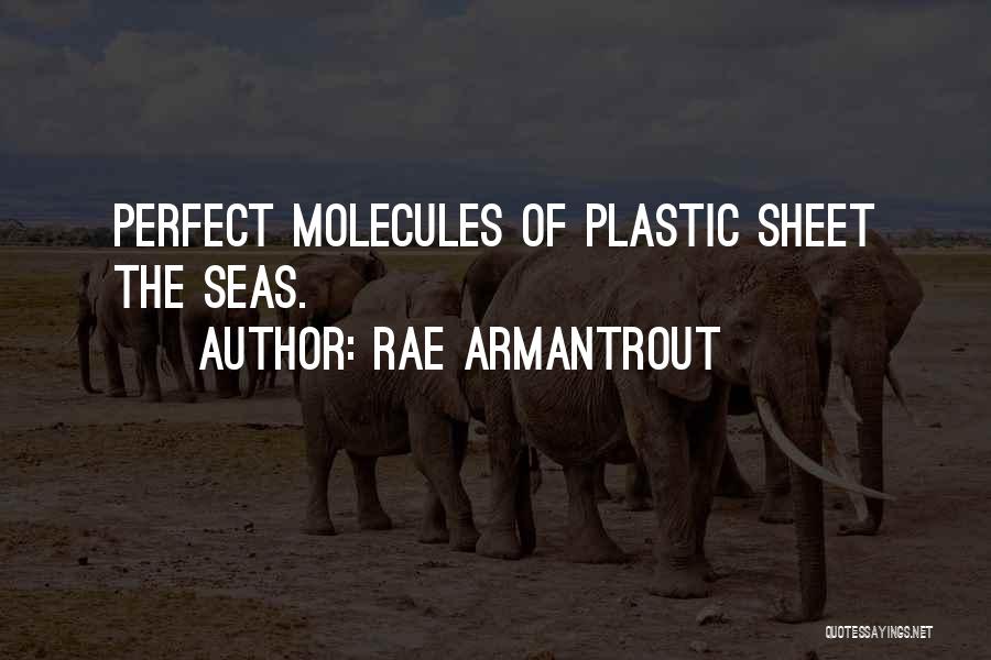 Rae Armantrout Quotes: Perfect Molecules Of Plastic Sheet The Seas.