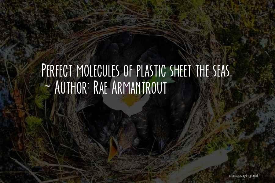 Rae Armantrout Quotes: Perfect Molecules Of Plastic Sheet The Seas.