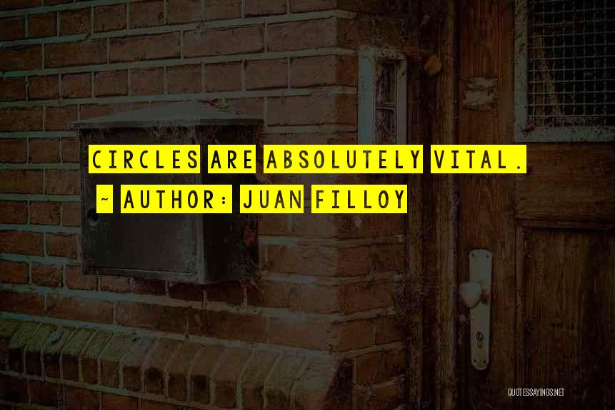 Juan Filloy Quotes: Circles Are Absolutely Vital.