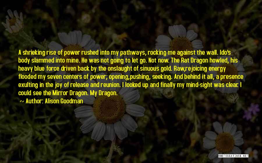 Alison Goodman Quotes: A Shrieking Rise Of Power Rushed Into My Pathways, Rocking Me Against The Wall. Ido's Body Slammed Into Mine. He