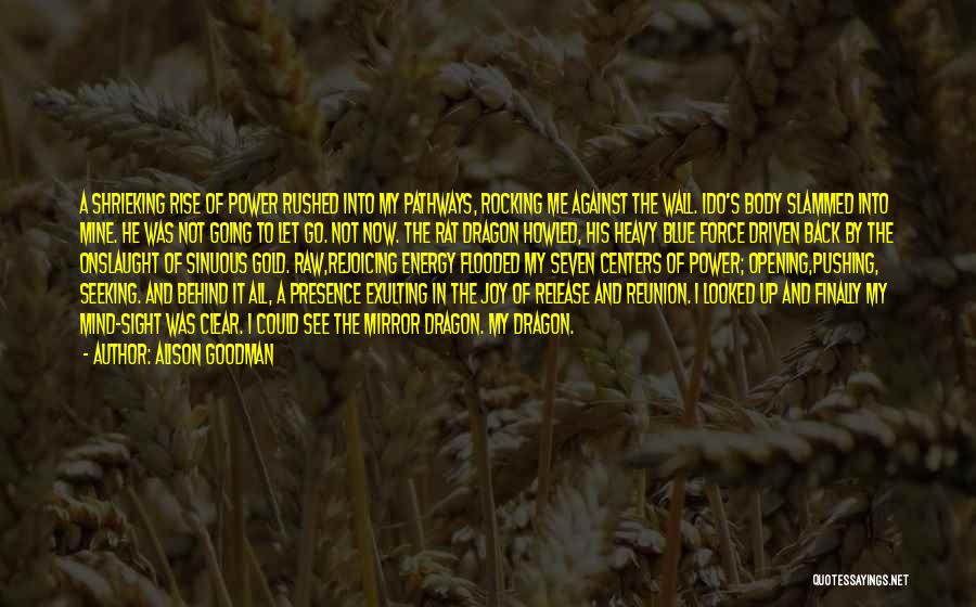 Alison Goodman Quotes: A Shrieking Rise Of Power Rushed Into My Pathways, Rocking Me Against The Wall. Ido's Body Slammed Into Mine. He