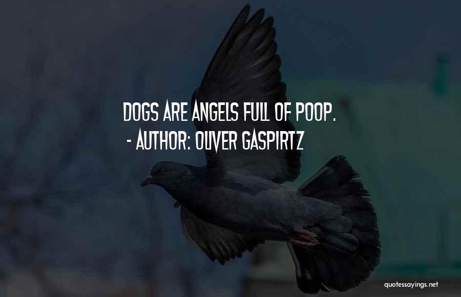 Oliver Gaspirtz Quotes: Dogs Are Angels Full Of Poop.