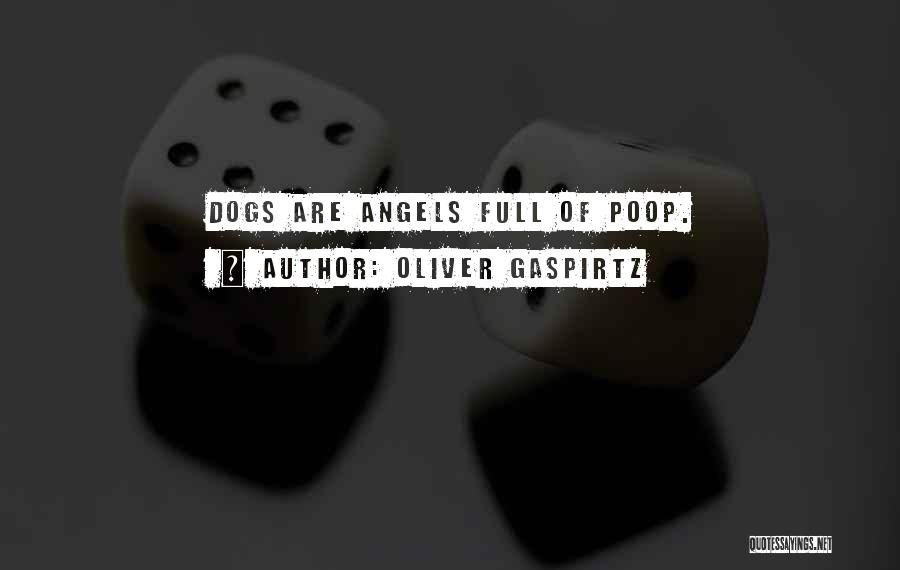 Oliver Gaspirtz Quotes: Dogs Are Angels Full Of Poop.